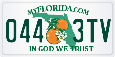 FL license plate 0443TV