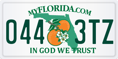 FL license plate 0443TZ