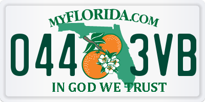 FL license plate 0443VB