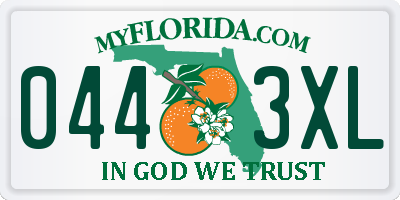 FL license plate 0443XL