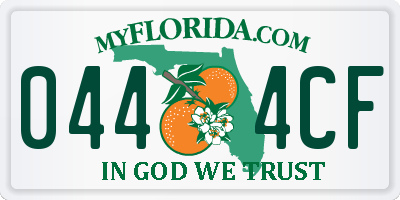 FL license plate 0444CF