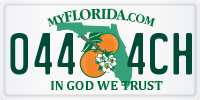 FL license plate 0444CH