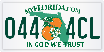 FL license plate 0444CL