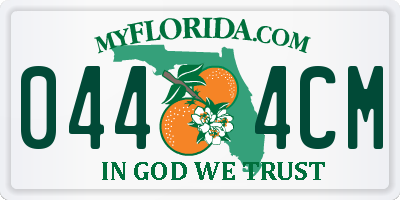 FL license plate 0444CM