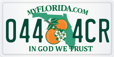 FL license plate 0444CR