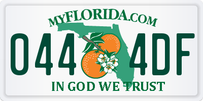 FL license plate 0444DF