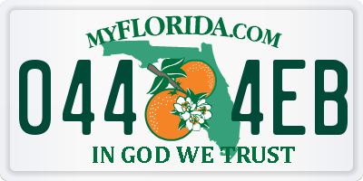 FL license plate 0444EB