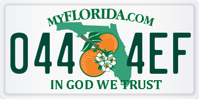 FL license plate 0444EF