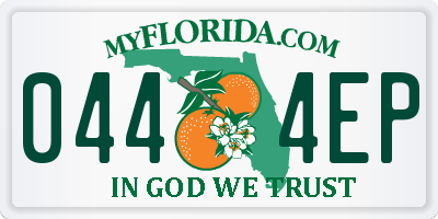 FL license plate 0444EP