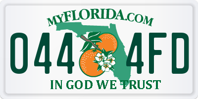 FL license plate 0444FD