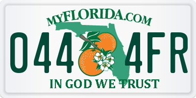 FL license plate 0444FR