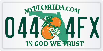 FL license plate 0444FX