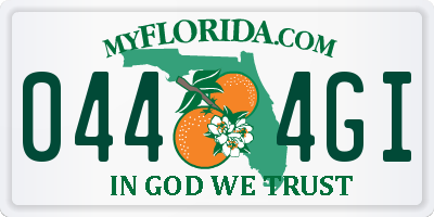 FL license plate 0444GI