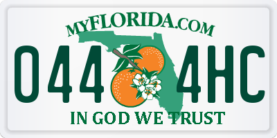 FL license plate 0444HC