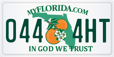 FL license plate 0444HT