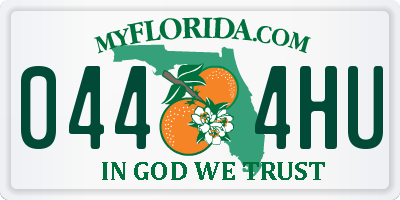 FL license plate 0444HU