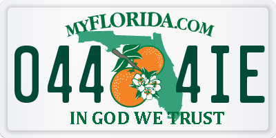 FL license plate 0444IE