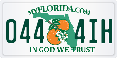 FL license plate 0444IH