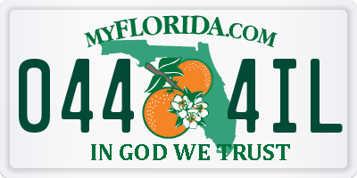 FL license plate 0444IL