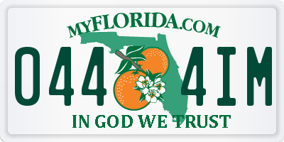 FL license plate 0444IM
