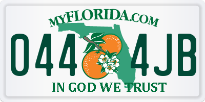FL license plate 0444JB
