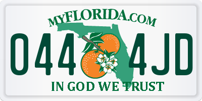 FL license plate 0444JD
