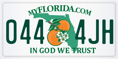 FL license plate 0444JH
