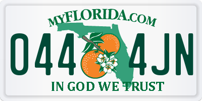 FL license plate 0444JN