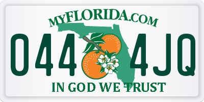 FL license plate 0444JQ