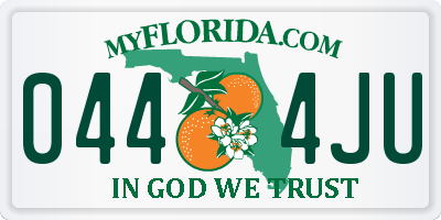 FL license plate 0444JU