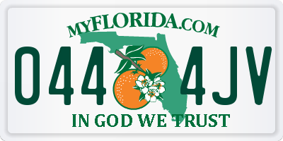 FL license plate 0444JV