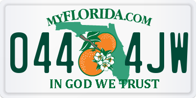 FL license plate 0444JW