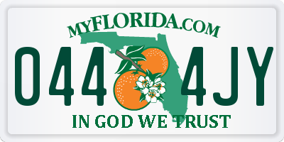 FL license plate 0444JY