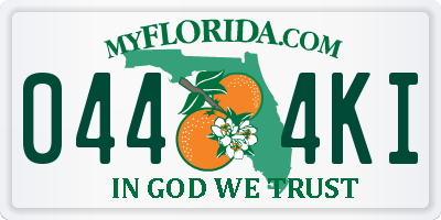 FL license plate 0444KI