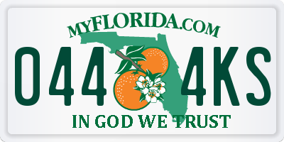 FL license plate 0444KS