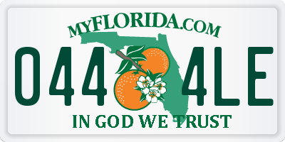 FL license plate 0444LE