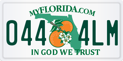 FL license plate 0444LM