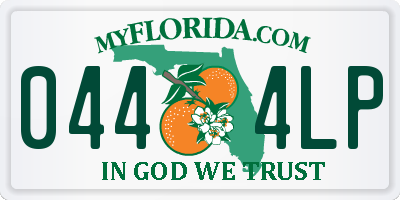FL license plate 0444LP