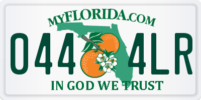 FL license plate 0444LR