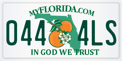 FL license plate 0444LS