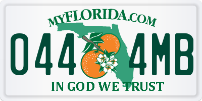 FL license plate 0444MB