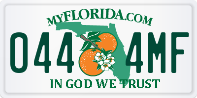 FL license plate 0444MF