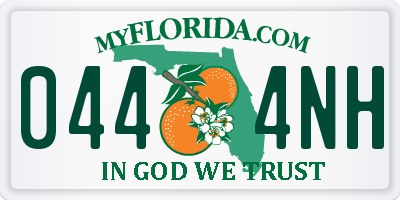 FL license plate 0444NH