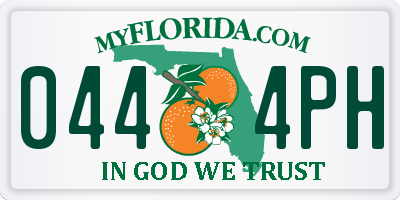 FL license plate 0444PH
