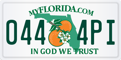 FL license plate 0444PI