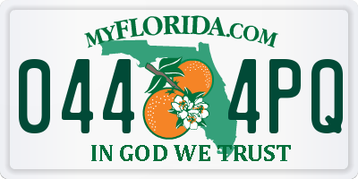 FL license plate 0444PQ