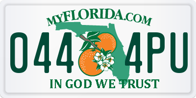 FL license plate 0444PU
