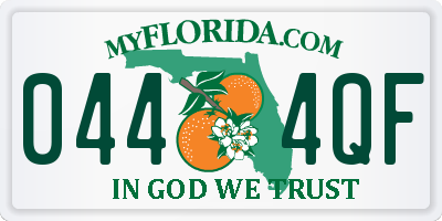FL license plate 0444QF