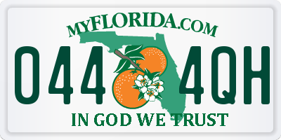 FL license plate 0444QH