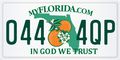 FL license plate 0444QP